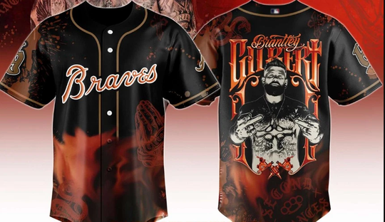 Atlanta x Brantley Gilbert The Tattoos Tour 2025 Baseball Jersey