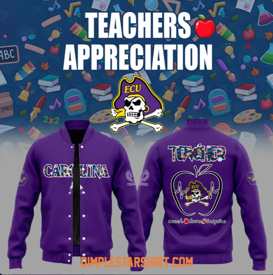 East Carolina Teachers Appreciation 2025 Baseball Jacket Gift For Christmas