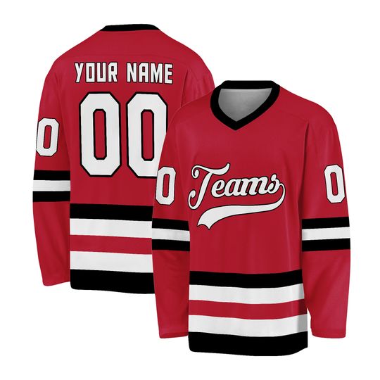 Custom Ice Hockey Jersey, Personalized Name Number Sports Shirt Adult Youth Kids