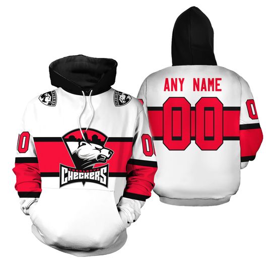 Personalized Charlotte Checkers  2025/26 White Hoodie Men's Fan Gear Xmas Gift