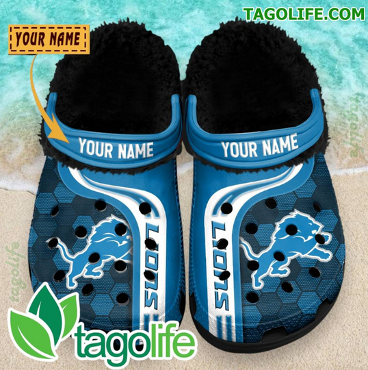 Discover Detroit Lions Personalized Crocs Fleece Clog