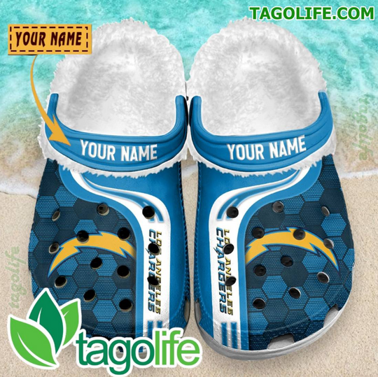 Los Angeles Chargers Personalized Crocs Fleece Clog