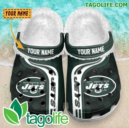 New York Jets Personalized Crocs Fleece Clog