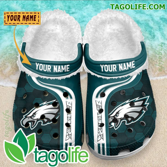 Philadelphia Eagles Personalized Crocs Fleece Clog