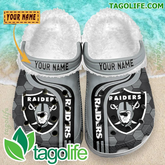 Discover Las Vegas Raiders Personalized Crocs Fuzzy Clogs