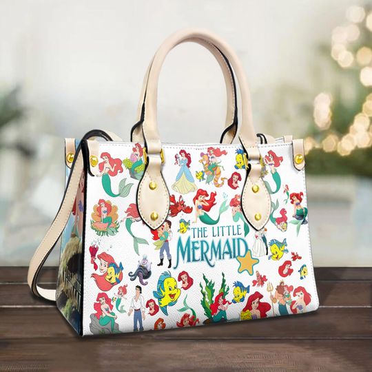 The Little Mermaid Personalized Leather Bag, The Little Mermaid Custom Handbag