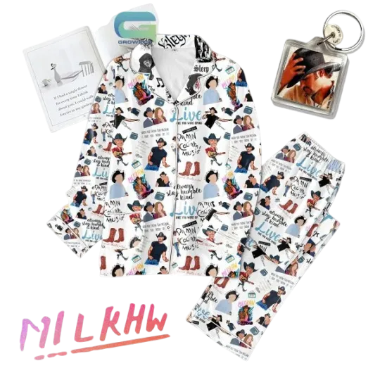 Discover Tim McGraw Always Stay Humble and Kind Love Pajamas Set