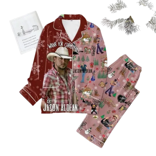 Discover Jason Aldean I Want For Christmas Pajamas Set