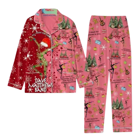 Discover Dave Matthews Band Christmas Pajamas Set for Adults