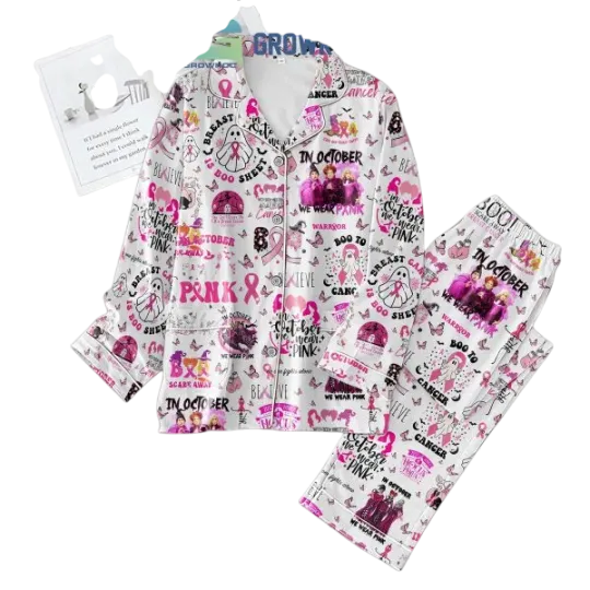Discover Hocus Pocus In October We Wear Pink Pajamas Set