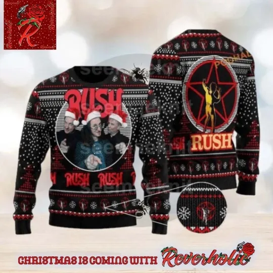 Rush Band Fans Lover Ugly Christmas Sweater