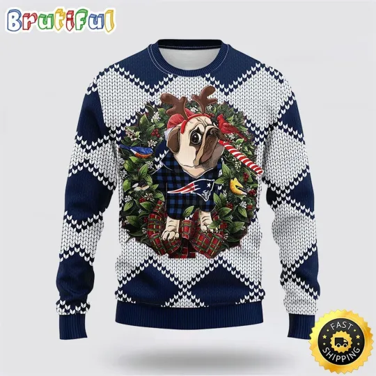 Discover Pats Fan Ugly Christmas Sweater Cartoon Pub Dog Holiday Knit