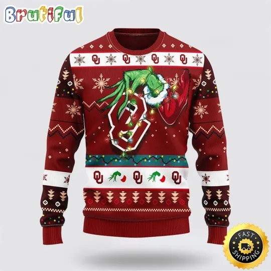 Oklahoma Sooners Fan Ugly Sweater -funny character Inspired Winter Holiday Style