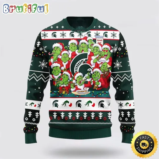 Discover Michigan State Spartans Fan Made Ugly Sweater #12  funny character Xmas Day Inspired Knit