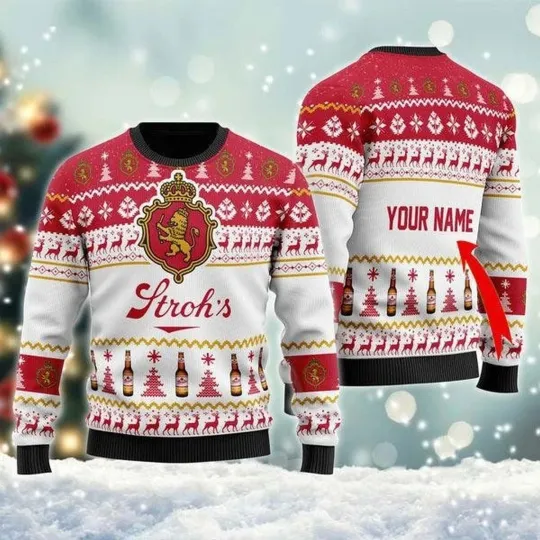 Discover StrohS Beer Ugly Christmas Sweater Jumpers
