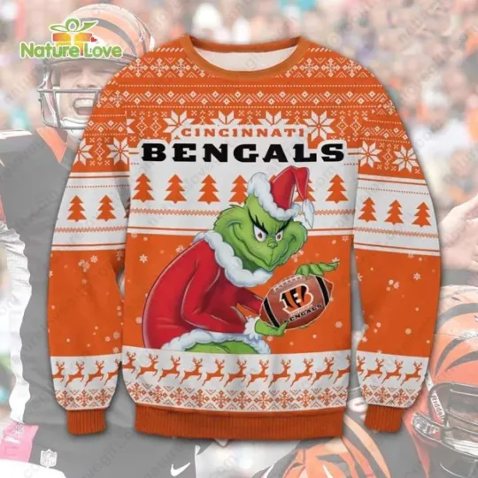 Discover The funny character Stole Bengals  Ugly Christmas Sweater Size S-5XL