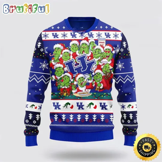 Discover Wildcats Fan Ugly Sweater 12 funny character Inspired Holiday Knit Blue & White