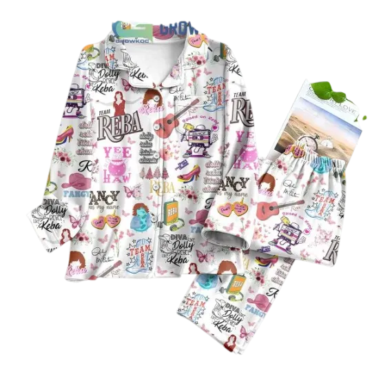 Discover Reba McEntire Fancy Like Reba Diva Like Dolly Rebel Like Reba Silk Pajamas Set