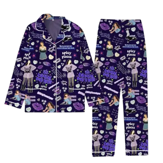 Olivia Rodrigo Brutal Out Here Blood Sucker Spicy Pisces Pajamas Set