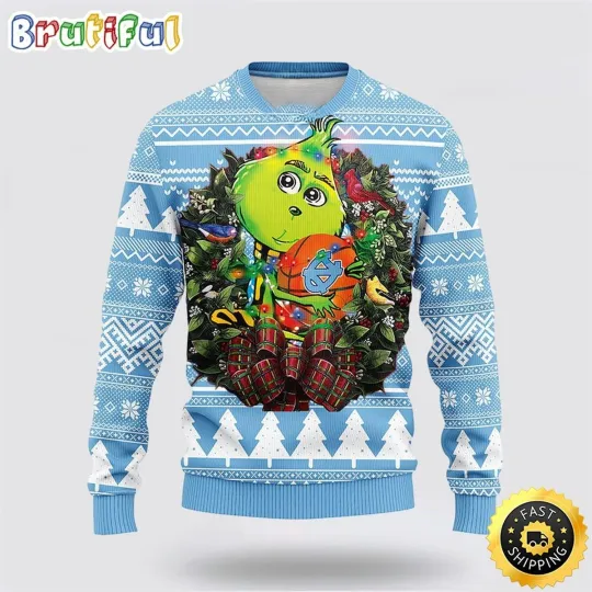 Hug Ugly Christmas Sweater North Carolina Tar Heels Inspired Fan Gift