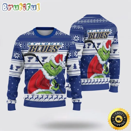 Christmas Ugly Sweater St. Louis Blues Inspired Fan Gift