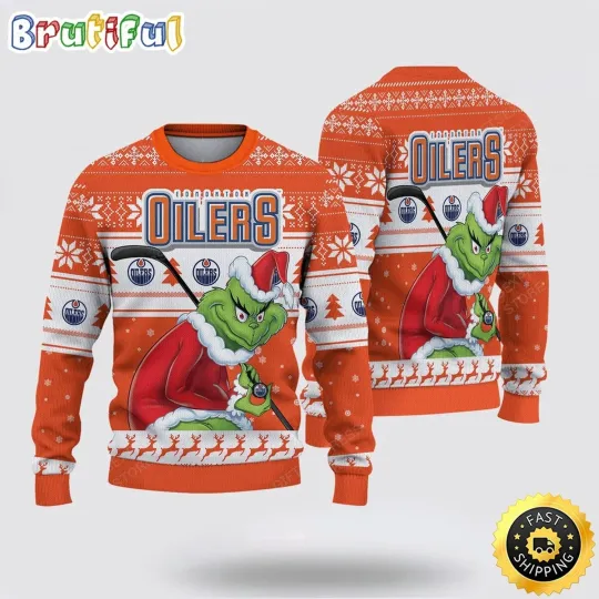 Christmas Ugly Sweater  Edmonton Oilers Inspired Fan Gift