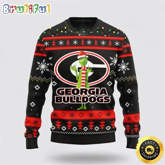 Discover GA bulldogs Fan Ugly Sweater  Humorous funny character Inspired Christmas Design
