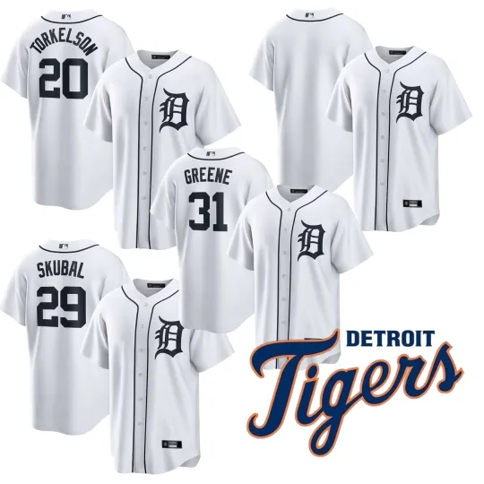 Men's/Youth Tigers White Replica Player Jersey