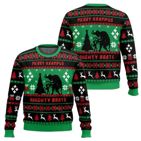 Merry Krampus Naughty Brats Ugly Christmas Sweater
