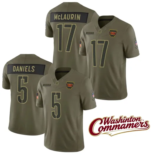 Discover Men's Commanders Olive 2025 Salute to Service Limited All Stitched Jersey