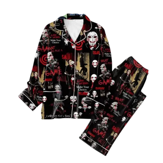 Discover I Want To Play A Saw Live Or Die Make Your Choice Pajamas Set