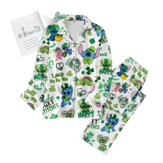 Discover Stitch Lucky To Be Me Happy St Patrick Day Pajamas Set