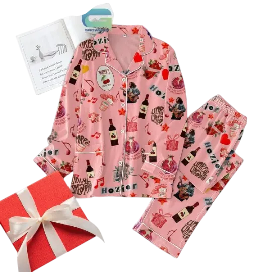 Hozier Wine Fan Pajamas Set