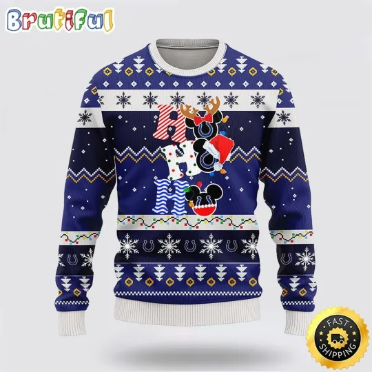 Colts Themed Ugly Christmas Sweater Holiday Character Fan Style Edition