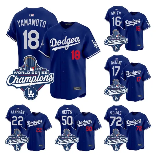 Discover NWT Men's Dodgers Royal 2025 World Series Champions Limited Jersey S-3XL