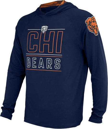 Discover Zubaz Football Men's Team Color Pullover Hoodie with Outline Graphics and Camo Lines