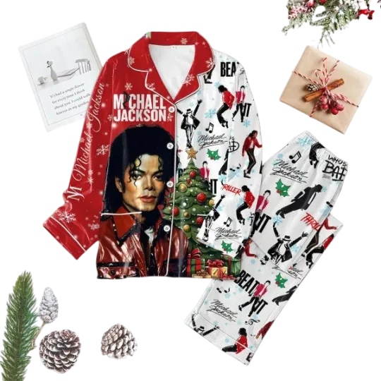 Michael Jackson Moonwalkers Christmas Pajamas Set for Adults