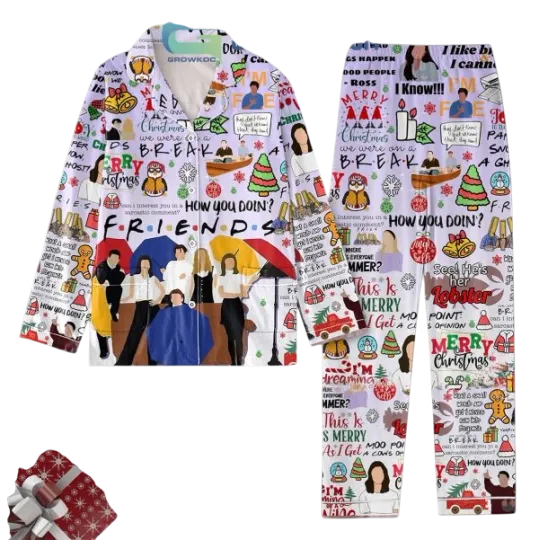 Discover Friends Christmas Pajamas Set with Ross Rachel Joey He Is Her Lobster