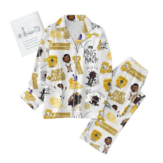Kendrick Lamar Mustard Pajamas Set for Adults