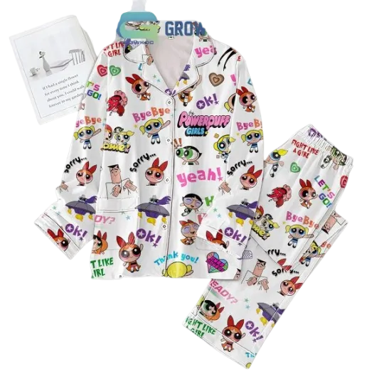 Discover The Powerpuff Girls Fight Likes A Girl Pajamas Set