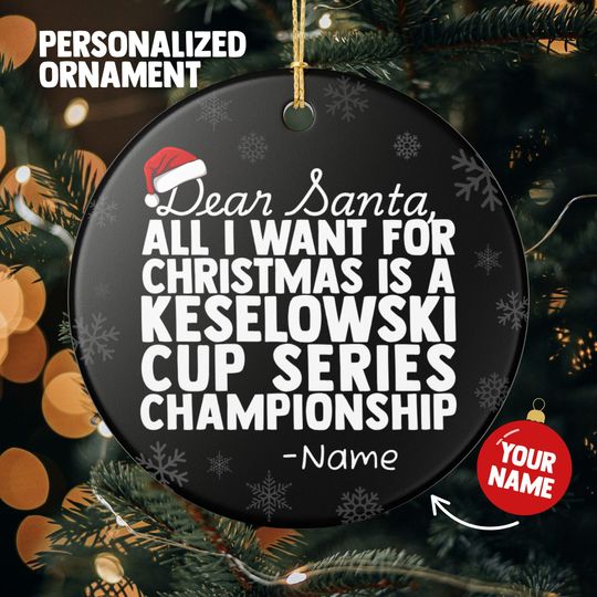 Discover Brad Keselowski NASCAR Christmas Ornament Gift, All I Want For Brad Keselowski Personalized Gift, Holiday Decoration Brad Keselowski Gift