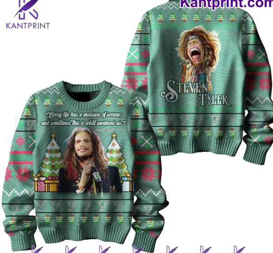 Discover Steven Tyler Aerosmith NEW Ugly Christmas Sweater