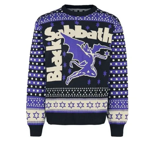 Ugly Christmas Sweater Black Sabbath