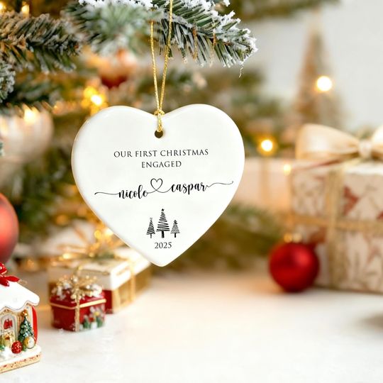 Discover First Christmas Engaged Ornament,Engagement Gifts Ornament,1st Christmas Engaged Baubles,Keepsake Gifts,Gifts for Couple