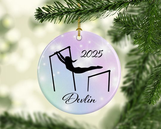 Discover Uneven Bars Christmas Ornaments Personalized Gymnastics Stocking Stuffer Christmas Eve Box Filler Gift for Kids