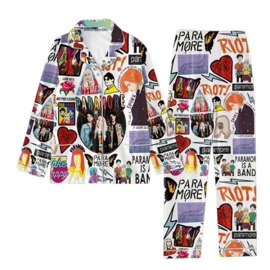 Discover Paramore Hard Time Fan Polyester Pajamas Set