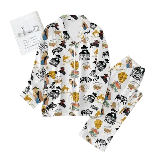 Discover YStone You Need A Ride To The Train Station 2024 Polyester Pajamas Set