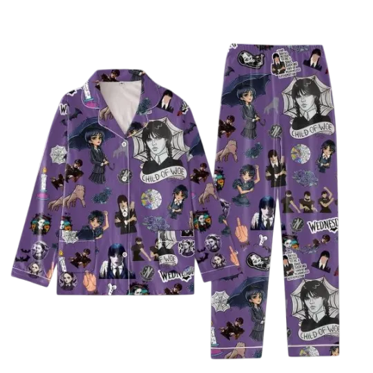 Discover Wednesday Chil Of Woe Pajamas Set
