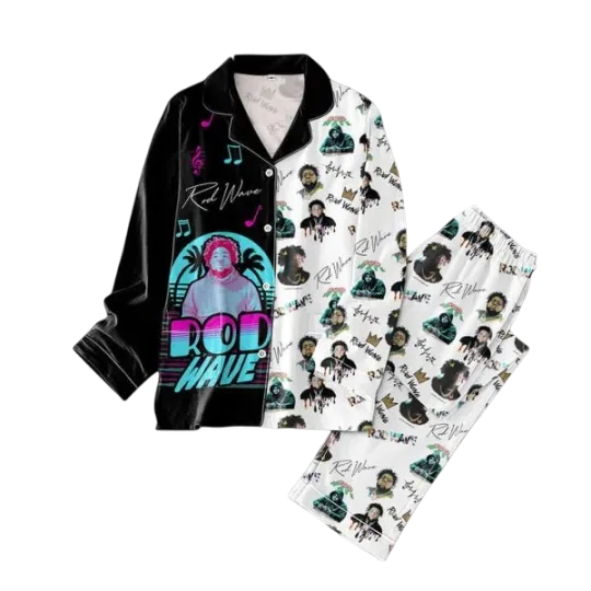 Discover Rod Wave Last Lap Turtle Race Polyester Pajamas Set