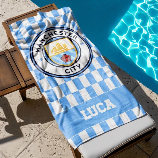 Discover Personalized Soccer Beach Towel with Custom Team Logo and Name